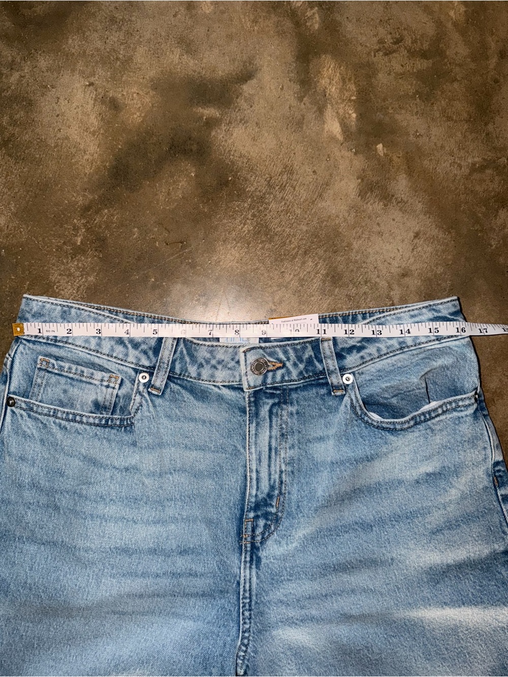 NWT Time & Tru High Rise Wide Leg Jeans Light Wash Size 12 - Picture 3 of 7